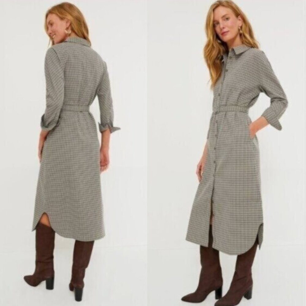 NWT Tuckernuck Sycamore Check Belted Vera Dress, Size L